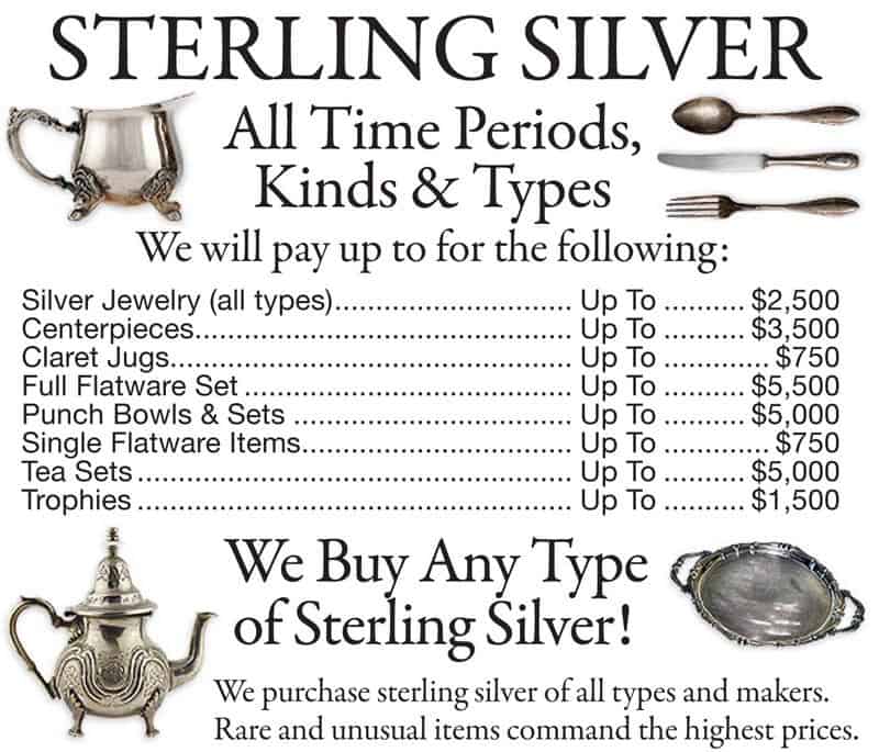 Sell Silver NY NYC Silver Buyers Cash For Silver NYC Buyers of New York